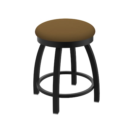 Holland Bar Stool Co 18" Swivel Vanity Stool, Black Wrinkle, Canter Saddle Seat 80218BW012